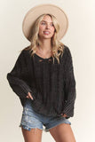 DISTRESSED MINERAL WASHED SWEATER - LESW3703