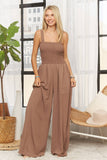 SOLID SQUARE NECK SLEEVELESS JUMPSUIT- LJP16140