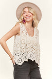 CASUAL CROCHET TANK TOP- LET3162