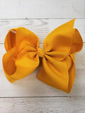 Texas Size Big Hair Bows - French Clip - 6.5"
