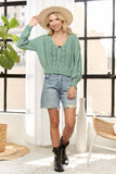 OPEN FRONT CARDIGAN WITH A V-NECK- LESW4111