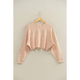 Drop-Shoulder Cropped Top