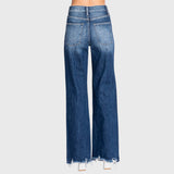 MD HIGH RISE RIGID VINTAGE FLARE W/ PATCH WORK JEANS
