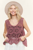 CASUAL CROCHET TANK TOP- LET3162