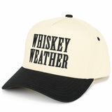 C.C WHISKEY WEATHER Embroidered Letter Two Tone Trucker Hat