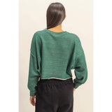Drop-Shoulder Cropped Top
