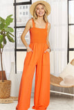 SOLID SQUARE NECK SLEEVELESS JUMPSUIT- LJP16140