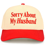 C.C SORRY ABOUT MY HUSBAND Letter Two Tone Trucker Hat
