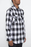 FL111 Checkered Long Sleeve Flannel Button Down Shirt