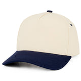 C.C Two Tone Cotton Criss-Cross Back Ponytail Trucker Hat