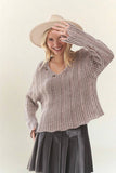 DISTRESSED MINERAL WASHED SWEATER - LESW3703