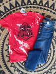 Cardinals Football Tie Dye Football Tee