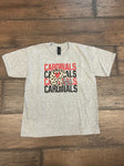 Cardinal Leopard Football Tee