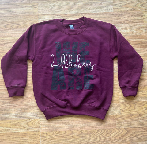 Youth We Are Hillclimbers Crewneck