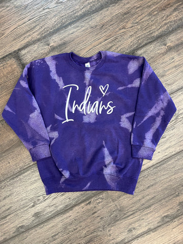 Youth Bleached Indians Crewneck