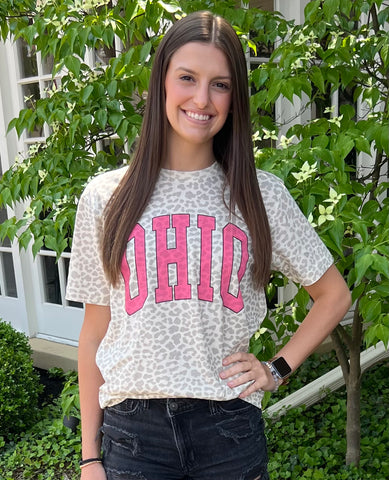 Pink Ohio Cheetah Kids/Adult Tees