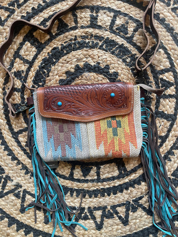 Lilo Hand-Tooled Bag Crossover