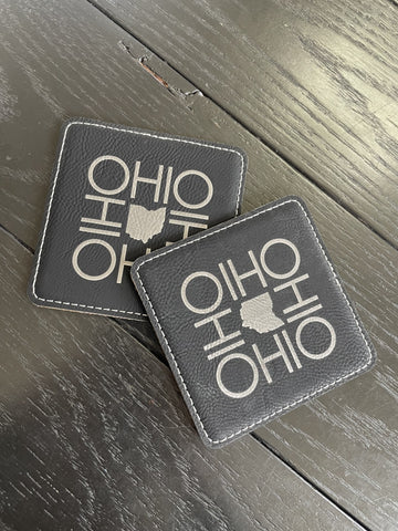 Leather Coasters (2pk)