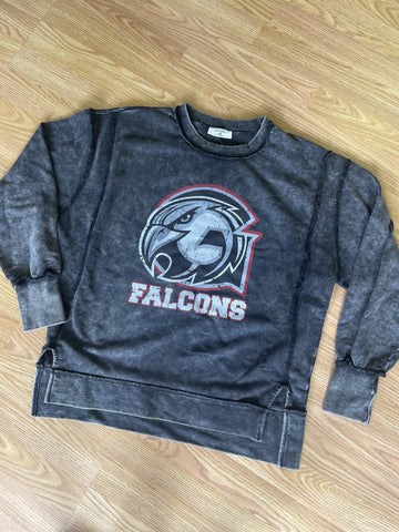 Falcons Acid Wash Crewneck