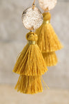 Disc & Tassel Earrings