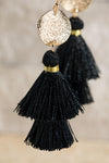 Disc & Tassel Earrings