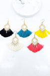 QUATREFOIL TASSEL EARRINGS