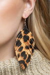 Animal Print Genuine Leather Earrings