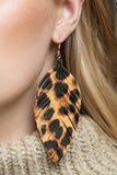 Animal Print Genuine Leather Earrings