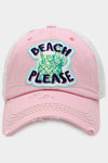 BEACH PLEASE Message Mesh Back Baseball Cap
