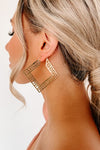 Gold Square Earrings