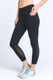 Back Mesh Panel Capri Leggings