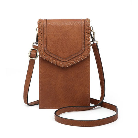 Whipstitch Edge Touch Screen Crossbody