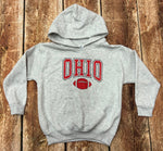 Youth Ohio Football Ash Hoodie