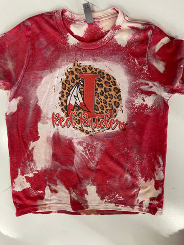 Youth Red Raider Cheetah Bleached Tee