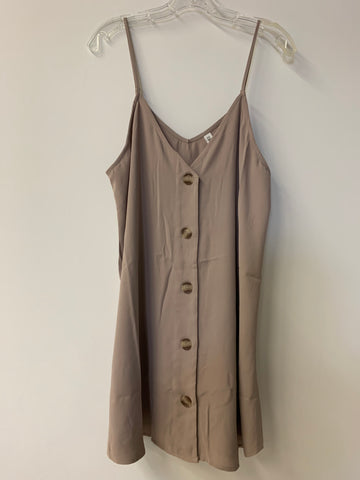 Ash Mocha Button up spaghetti strap top