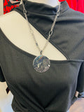 Silver Reversible pendant necklace