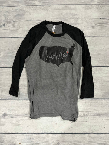 USA Heart of OHIO Baseball Tee